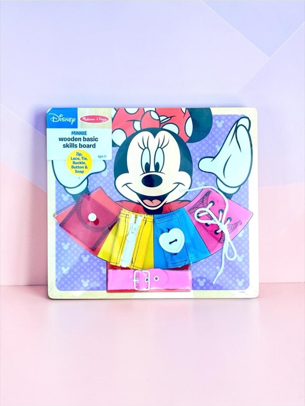Melissa & Doug Disney Minnie Mouse Wooden Basic Skills Board New Sealed